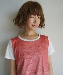 YUKI　SLEEP　ニット柄Tシャツ