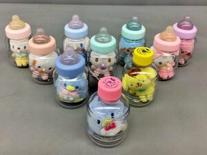 サンリオ SANRIO マスコットホルダー まとめて10点 哺乳瓶 ペットボトル ハローキティ ポムポムプリン タキシードサム他 未使用 2308LBM014