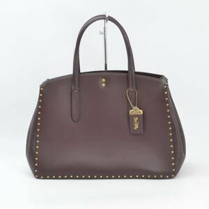 H.rpp 1円スタート COACH コーチ キャリーオール ウィズ リベット ハンドバッグ 2WAY ショルダーバッグ クーパー 31932