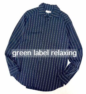 green label relaxing UNITEDARROWS 長袖シャツ　トップス　シャツ　ボタンシャツ　コットン　メンズ　L 総柄シャツ　ユナイテッドアローズ