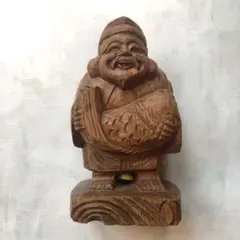木彫り　恵比寿像