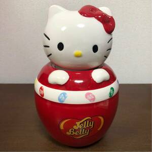 レア☆ハローキティ×JellyBelly☆コラボ 陶器製 クッキージャー キャンディポット 2010年 サンリオ 高さ20cm