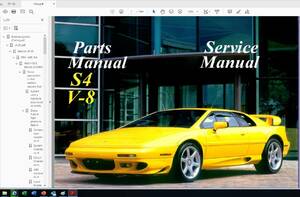 ロータス　エスプリ Esprit　S4　V8 ワークショップマニュアル&配線図＆パーツリスト 整備書