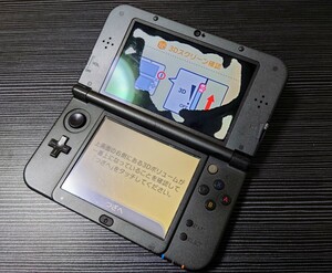 new NINTENDO 3DS LL 任天堂 RED-001 ブラック 液晶割れ ジャンク品 