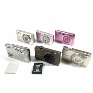 Nikon ニコン COOLPIX コンパクトデジタルカメラ まとめ売り 6台セット バッテリー×2(S6000/S51C)付き●簡易検査品