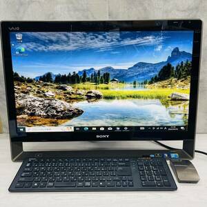 SONY VAIO VPCL128FJ モニタ一体型 Windows 10 Pro 23 インチ Core 2 Duo -E7500 4GB SSD 256GB Web カメラ有りDVDドライブ付き