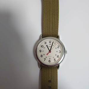 【ほぼ未使用】 タイメックス ウィークエンダー セントラルパーク グリーン TIMEX 腕時計 保護フィルム付　箱無 動作確認済み USED正規品　