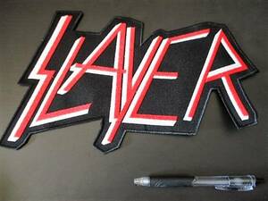 SLAYER 刺繍バックパッチ ワッペン 赤ロゴ スレイヤー / anthrax sodom motorhead metallica exodus iron maiden