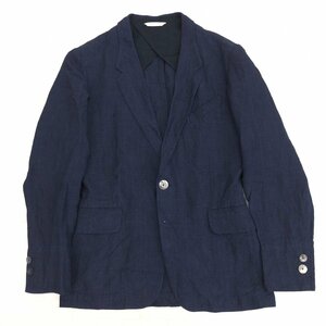 ●美品 Paul Smith COLLECTION ポールスミスコレクション 麻 リネン100% サマージャケット M 濃紺 ネイビー テーラードジャケット 日本製