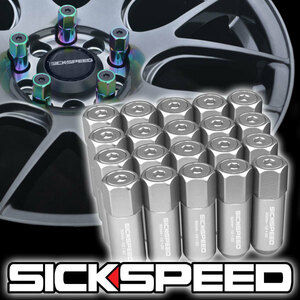 SICKSPEED　キャップナット ポリッシュ M14 P1.5 シルバー ホイールナット チャージャー チャレンジャー カマロ マグナム シックスピード