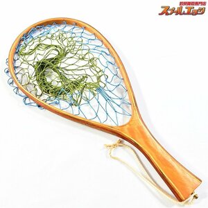 ★☆【ハンドメイド】 渓流用ストレートランディングネット タモ網 全長41.8cm 内径16.7cm x 27.3cm 自重98.6g マス K_100★☆e04333