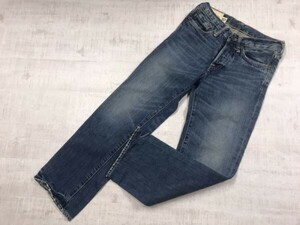 アバクロンビー＆フィッチ Abercrombie&Fitch USEDウォッシュ デニム バギー パンツ ジーンズ ボトムス レディース ボタンフライ 10 青