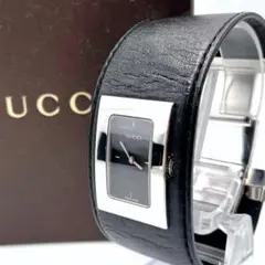 【状態良好】GUCCI 7800L レザーバングルウォッチ レディース 腕時計