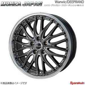 MONZA Warwic/DEEPRAND ホイール4本 レガシィB4 BM9 ターボ【17×7.0J 5-100 INSET50 ハイパーブラック/ミラーカットポリッシュリム】