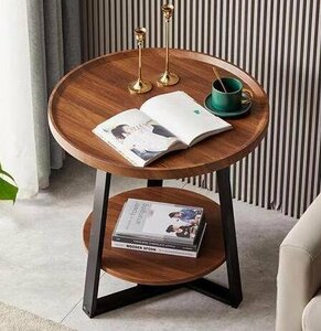 高品質サイドテーブル 丸形 別荘 卓 ナイトテーブル リビング 北欧 木製 コーヒーテーブル 贅沢