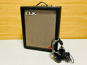 タイムセール!!!　ELK　MUSICAL AMPLIFIER／ミュージカル ギター アンプ　 LE-53 　パイオニア ヘッドセット付き! 通電確認済み!