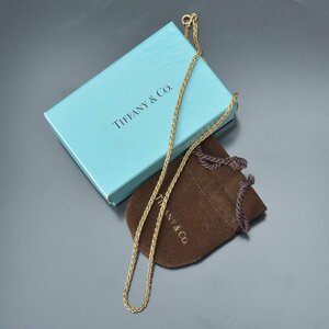 1円 新品仕上げ Tiffany & Co. ティファニー K18 チェーン ネックレス 11g YG 750 ゴールド チョーカー ジュエリー 貴金属 箱付 Mi.f