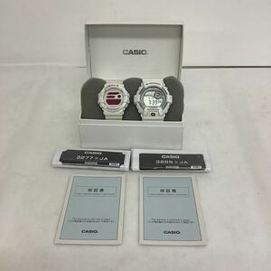 ◯営HM017-A11さT60【埼玉発】CASIO Gショック Baby-G ペアウォッチ 3285 G-8900A 3277 BGD-140 ホワイト 稼動品 現状品