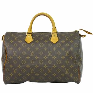 本物 ルイヴィトン LOUIS VUITTON LV 旧型 スピーディ 35 モノグラム ハンドバッグ ボストンバッグ ブラウン M41524