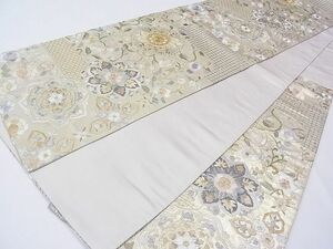 平和屋1■袋帯　総刺繍　スワトウ相良刺繍　正倉院花文　金銀糸　逸品　CAAC2230hy