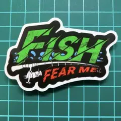 No.751 防水ステッカー　fish fear me