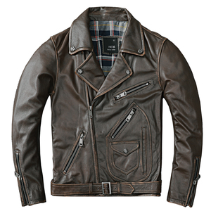 紳士防寒防風効果抜群バイクオートバイレザージャケット　メンズ本革バイク多機能ライダースジャケット　サイズS-4XL選択　品番1141