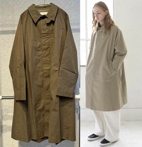 新品 M STUDIO NICHOLSON TECHINICAL COTTON BAGLAN MID LENGTH COAT スタジオニコルソン ステンカラーコート ロングコート スプリング