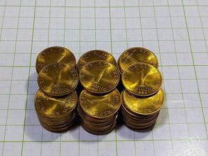 旧オーストリア　１シリング硬貨　コイン　　未流通品　６３枚組　コンチョ　ゴルフマーカーに　