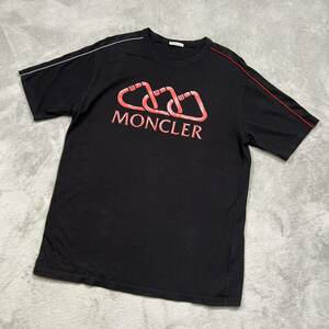 1円〜　美品　MONCLER モンクレール　マグリア　半袖Tシャツ　ブラック　Lサイズ 7685