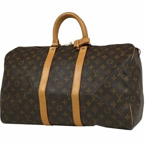 ルイ・ヴィトン Louis Vuitton キーポル 45 ハンドバッグ ビジネス ボストンバッグ モノグラム ブラウン M41428 レディース 【中古】