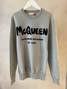 【AlexanderMcQUEEN】ロゴスウェットシャツ　PALE GREY