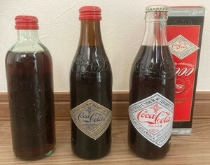 コカコーラ　125周年記念ボトル 2種類2本 + 2000年ミレニアム記念ボトル 1本【３本セット】コカ・コーラ/瓶