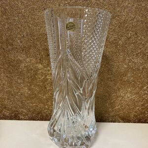 クリスタルダルク フランス cristal darques 鉛クリスタル 花瓶 genuine lead crystal 重量3kg+ 着払