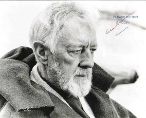 1977年スター・ウォーズ エピソード4/新たなる希望、オビ＝ワン・ケノービ Alec Guinness アレック・ギネス サイン フォト