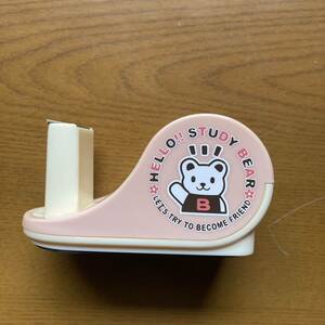 箱入　T.N. TRADING ミニテープ台　HELLO!! STUDY BEAR ピンク