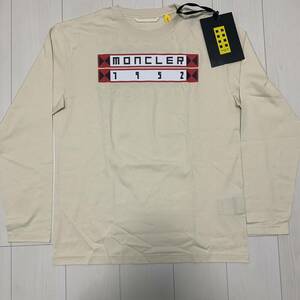 正規 未使用 MONCLER ジーニアス 1952 L/S DOUBLE GRID Tシャツ オフホワイト M モンクレール