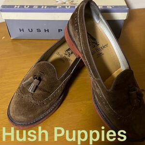 美品 靴 ★ Hush Puppies ③★ モカシン ローファースリッポン 22cm ★ハッシュパピー ★ 皮革 / ブラウン レディース シューズ