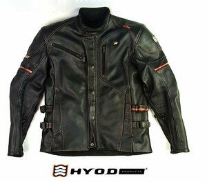 ◆極美品◆HYOD/ヒョウドウ◆ST-X LEATHER TOURISM D3O◆レザージャケット 3点パッド ボアインナー付◆HSL507DF◆Lサイズ◆