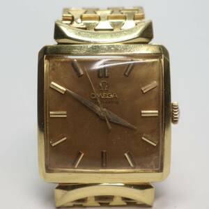 レア オメガ OMEGA GENTS AUTOMATIC LUXE K18金無垢750 GOLD (1960’S) 自動巻き 腕時計 稼働品
