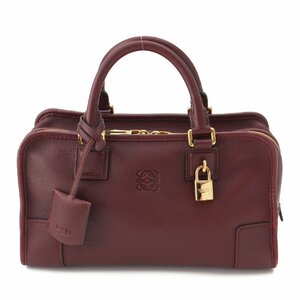 【ロエベ】Loewe　アマソナ28 ナッパレザー ハンドバッグ 311.61.001 ボルドー 【中古】【正規品保証】201545