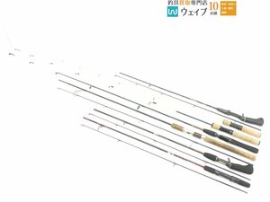 がまかつ ラグゼ セヴィオス LS-72ML、シェイクスピア SPL1100 UL 他 バス、トラウトロッド 計6点セット