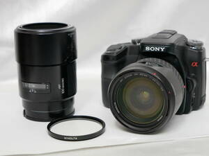 #7365 Sony DSLR-A100 AF 24-85mm Macro 100mm F2.8 ソニー α100 デジタル一眼レフカメラ