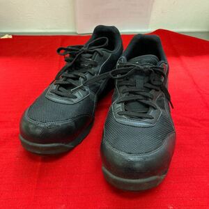 【asics 安全靴 黒 作業靴】アシックス ブラック 中古品【B5-3②】0417