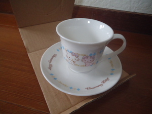 サンリオ　チャーミーキティ/キティ　カップ＆ソーサー/コップ/皿/陶器製マグカップ：2006年製