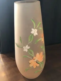フランスアールヌーボーエナメル彩花瓶