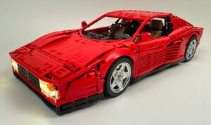LEGO レゴ 互換品 Ferrari フェラーリ Testarossa テスタロッサ 黒 ブラック MOC-98925 パーツ数3738