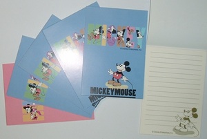 600/メモ プロック メモ帳 ６冊/ミッキーマウス&ミニーマウス/メモ部分にイラストあり/未使用・非売品
