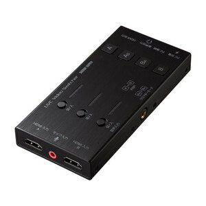 サンワサプライ HDMIキャプチャー(2入力・スイッチャー付き) USB-CVHDUVC5 /l