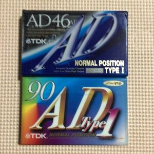 TDK AD 46.90 ノーマルポジション カセットテープ2本セット【未開封新品】■■