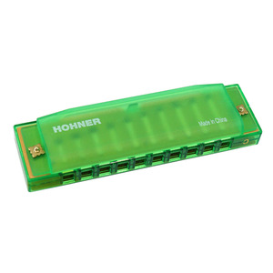 ホーナー ハーモニカ 初心者向け HOHNER TRANSLUCENT HARP GN プラスチックハーモニカ